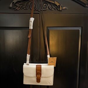 Patricia Nash White and Tan Crossbody Bag